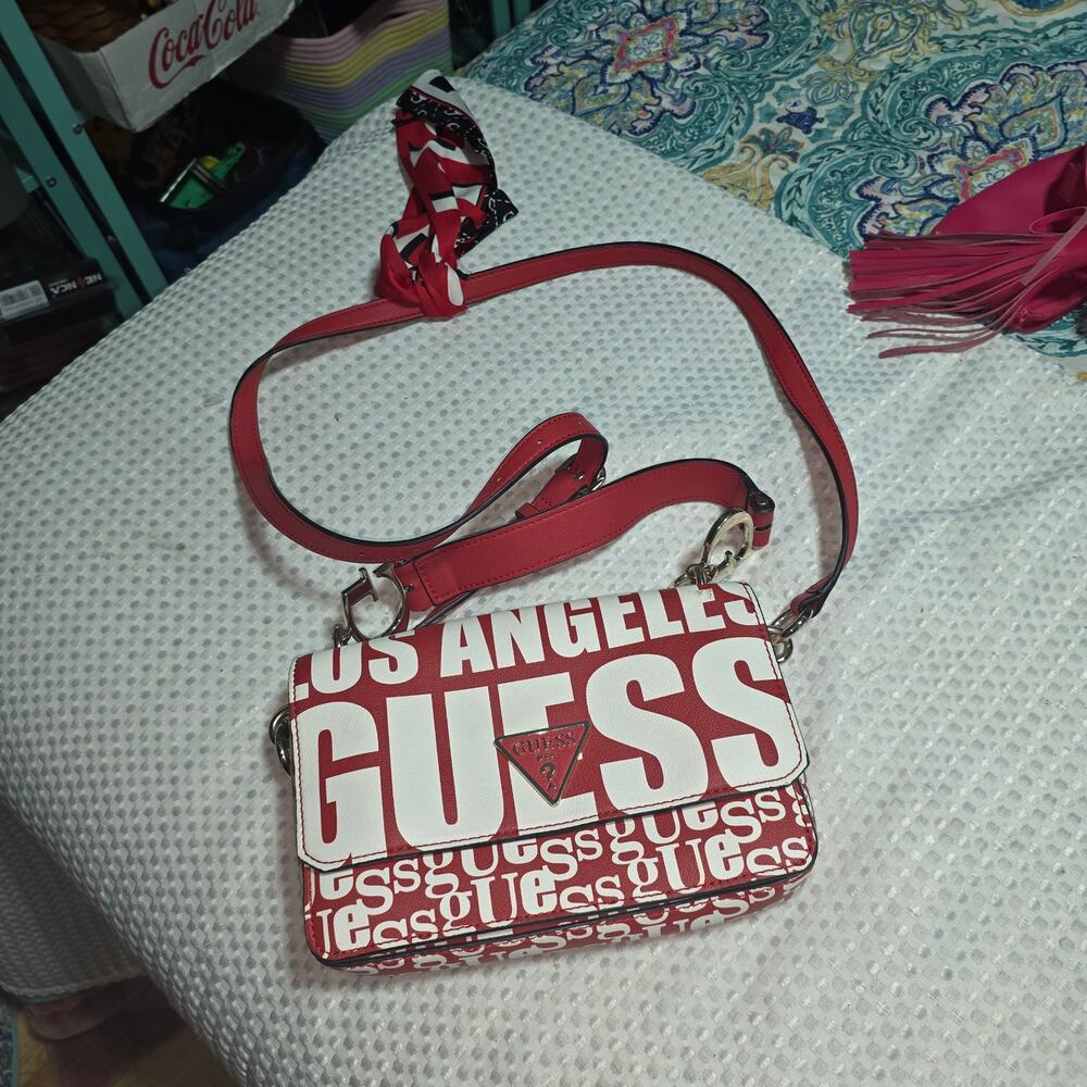 GUESS ANALISE LOS ANGELES LOGO CROSSBODY BAG